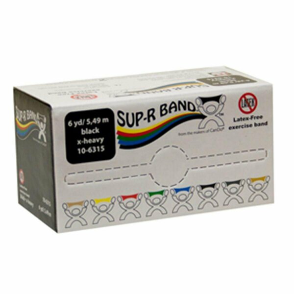 Sup-R Band Latex Free Exercise Band, 6 yards Roll - Black, X Heavy Sup-R-Band-10-6315